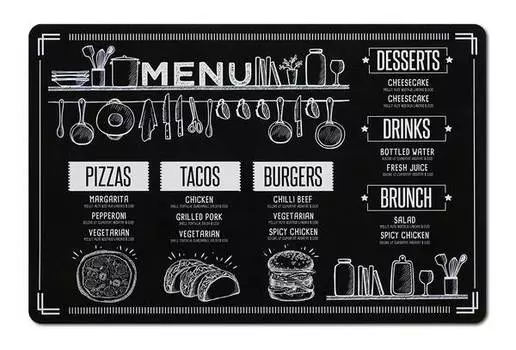 Подставка под столовые приборы «меню», пластик, Zeller, черный