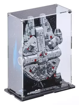 Подставка с фоном из черного кирпича для LEGO 75375 Star Wars Millennium Falcon / Blacked Brick Inna marka