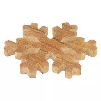 Подставка Снежинка из стекла, диаметр 19 см. Atmosphera Crateur D'Intrieur, коричневый