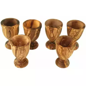 Подставки для яиц Olive wood experience «Классик» (набор, 6 предметов), оливковое дерево, ручная работа Olivenholz-Erleben, коричневый