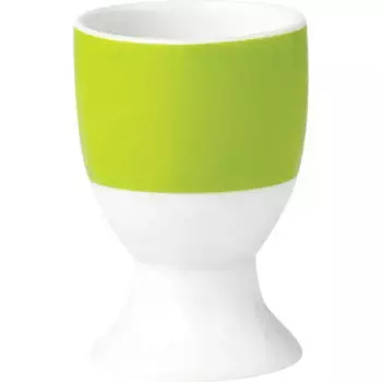 Подставки для яиц van Well «Vario» (набор, 6 шт., 6 подставок для яиц), фарфор, можно мыть в посудомоечной машине и использовать в микроволновой печи, зеленый/белый