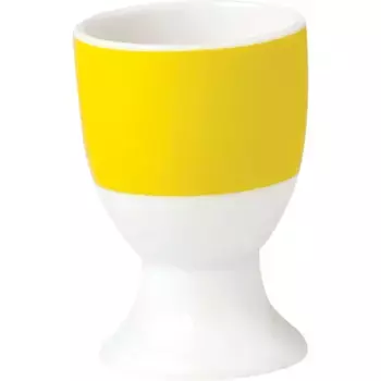 Подставки для яиц van Well «Vario» (набор, 6 шт., 6 подставок для яиц), фарфор, можно мыть в посудомоечной машине и использовать в микроволновой печи, желтыйбелый