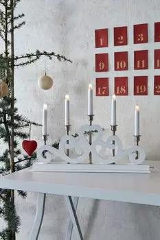 Подсвечник адвента eneby Marksljd, белый