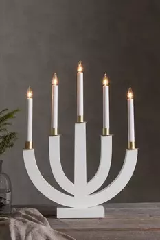 Подсвечник эли Star Trading, белый