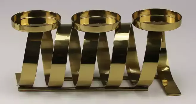Подсвечник AM Design "Рождественское украшение", (1 шт.), нержавеющая сталь, высота: 13 см 12,00х13,00х30,00 см, цвет goldfarben
