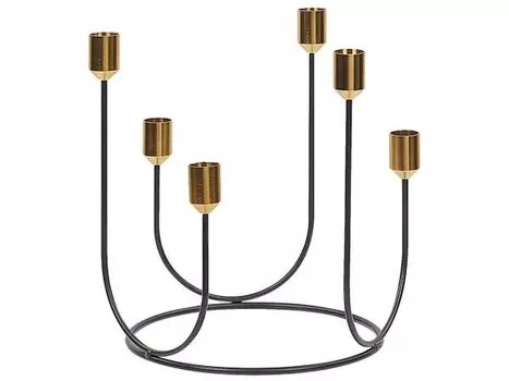 Подсвечник Beliani PANAY, черный/золотой