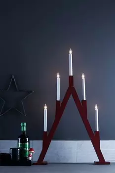 Подсвечник бюрфорс Marksljd, красный