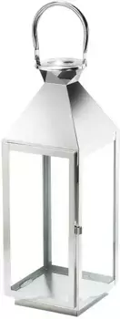 Подсвечник для дома "CALAIS", (1 шт.), из нержавеющей стали, напольный фонарь, для столбовых свечей, высота ок. 65 см Home affaire 19х65х18 см, цвет silberfarben