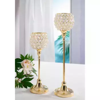 Подсвечник для дома «Кристалл» (набор, 2 шт.) Home Affaire, цвет goldfarben