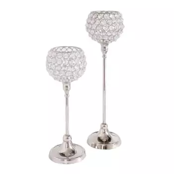 Подсвечник для дома «Кристалл» (набор, 2 шт.) Home Affaire, цвет silberfarben