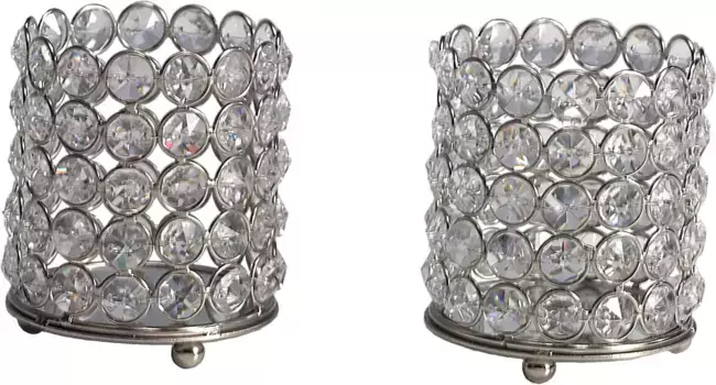 Подсвечник для дома "Люси", (набор, 2 шт.) Home affaire 9х11х9 см, цвет silberfarben