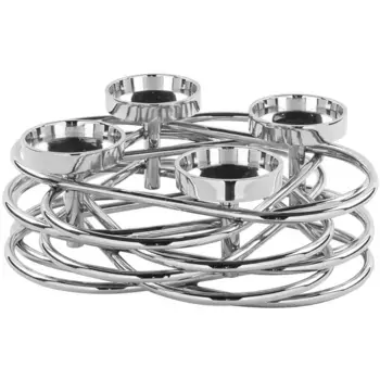 Подсвечник Fink Advent "Дуплекс, Рождественское украшение", (1 шт.), подсвечник на 4 пламени в элегантном дизайне, цвет silberfarben