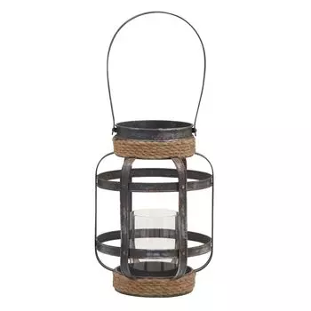 Подсвечник-фонарь в прибрежной веревке