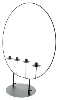 Подсвечник Frank Flechtwaren Circle, черный