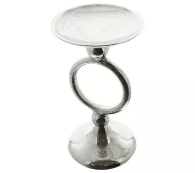 Подсвечник Frank Flechtwaren Circle, серебряный