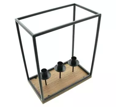 Подсвечник Frank Flechtwaren Square, черный