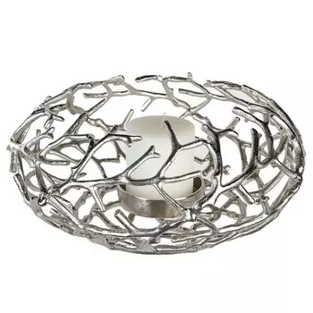 Подсвечник GILDE Twigs, серебряный