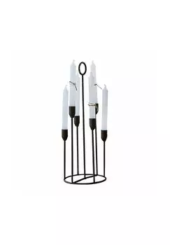 Подсвечник Glre черный Loberon, черный