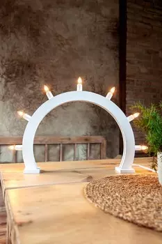 Подсвечник хрустящий Star Trading, белый