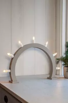 Подсвечник хрустящий Star Trading, бежевый