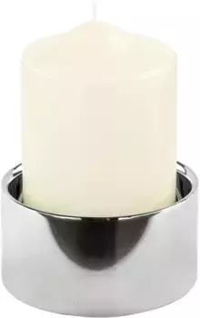 Подсвечник из финки "SOBRIO", (1 шт.), нержавеющая сталь, 10 см - для столбовых свечей 8 см Fink 15 см, цвет silberfarben