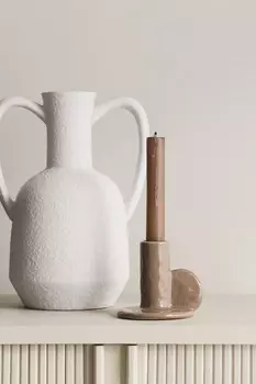 Подсвечник из керамогранита H&M, бежевый