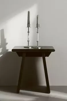 Подсвечник из металла и ротанга H&M, золотой