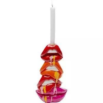 Подсвечник Kare Design Lips, многоцветный