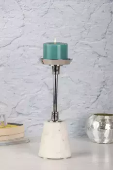 Подсвечник Kayoom "Файя 225", (1 шт.), высота ок. 30 см 10х30х10 см, цвет silberfarben, wei