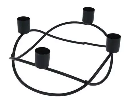 Подсвечник Meinposten schwarz Metall Kerzen, черный