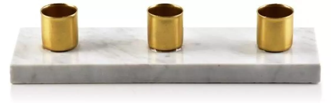Подсвечник Mondex Cedric Marble, золотой
