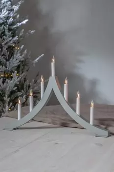 Подсвечник пагода 40 см Star Trading, серый