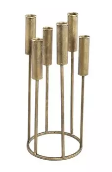 Подсвечник PTMD Collection Baddu, золотой