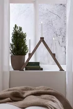 Подсвечник vika 3 светодиодный на батарейках Star Trading, коричневый