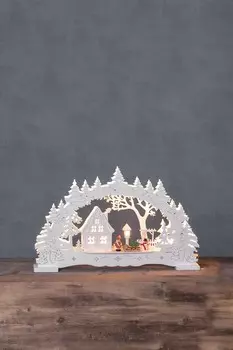 Подсвечник вяз Star Trading, белый