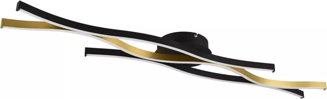 Подсветка Потолочный светильник Blake LED, матовая латунь, металл, с регулировкой яркости, 35 Вт, ширина: 107 см, высота: 7 см, глубина: 18 см lightling, золото