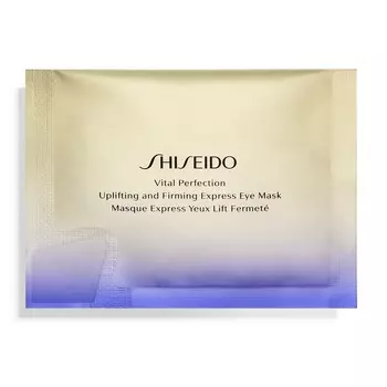 Подтягивающая и укрепляющая маска для глаз vital perfection uplifting and firming express eye mask Shiseido, количество 12 x 2 шт.