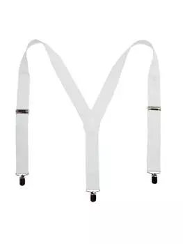 Подтяжки эластичные с зажимами, белый