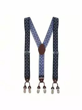 Подтяжки мужские с двойным зажимом, черный