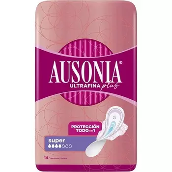 Подушечки Ausonia Ultra Thin Plus Super Wings, 14 шт.