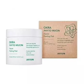 Подушечки для пилинга, 60 шт. Jayjun, Okra Phyto Mucin Gauze Peeling Pad, Inna marka