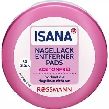 Подушечки для снятия лака ISANA, 30 шт.
