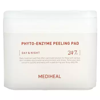 Подушечки Mediheal Phyto-Enzyme Peeling Pad Day & Night для ежедневного ухода, 90 подушечек