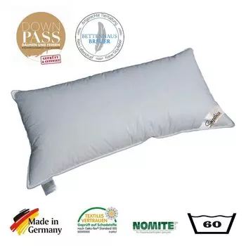 Подушка 3-камерная премиум-класса экстра-толстая 590 г новая пуховая 1 класс 40х80 Spessarttraum