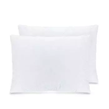Подушка 40х60 (комплект из 2 шт.) стеганая подушка наполнитель подушка постельная подушка подушка из микрофибры для аллергиков подушка для сна (белая, 40 х 60 см) livessa