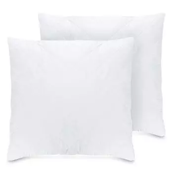 Подушка 80х80 (комплект из 2 шт.) стеганая подушка-наполнитель подушка постельная подушка подушка из микрофибры для аллергиков подушка для сна (белая, 80 х 80 см) livessa