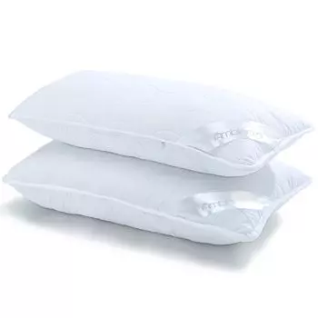 Подушка Ambiente стеганая подушка 2х45х70 PES микрофибра 2х600г волнистая стежка aqua-textil