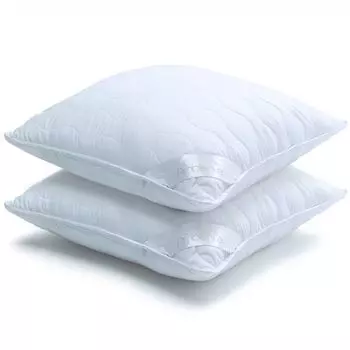 Подушка Ambiente стеганая подушка 2x60x60 PES микрофибра 2x680г волнистая стежка aqua-textil