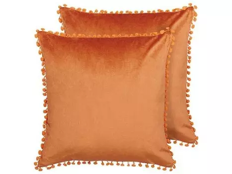 Подушка Beliani 2 шт AERANGIS, 45x45x45 см, оранжевый
