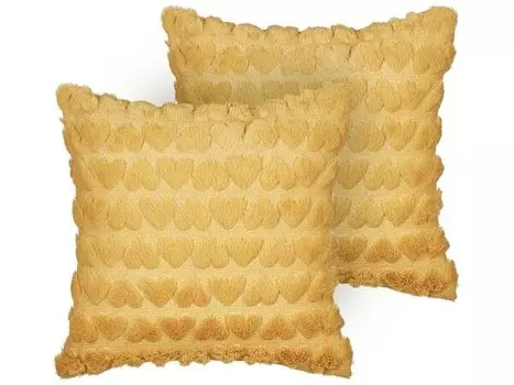 Подушка Beliani 2 шт ASTRANTIA, 45x45x45 см, желтый